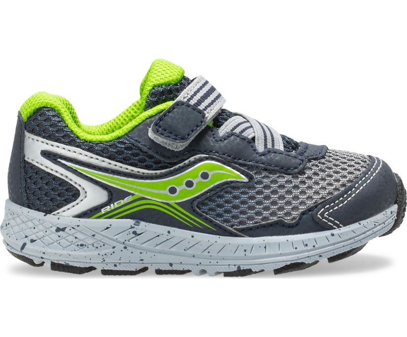 Kids\' Saucony Ride 10 Jr. Sneakers Navy / Green | Singapore 761UZGT